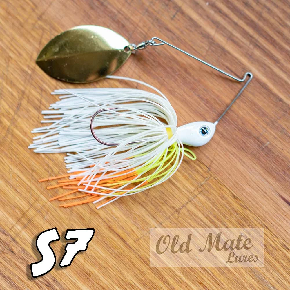 New 🌟 Old Mate Lures Fishing Old Mate Spinnerbait Single Willow ❤️ 2 Old Mate Lures Fishing Old Mate Spinnerbait Single Willow