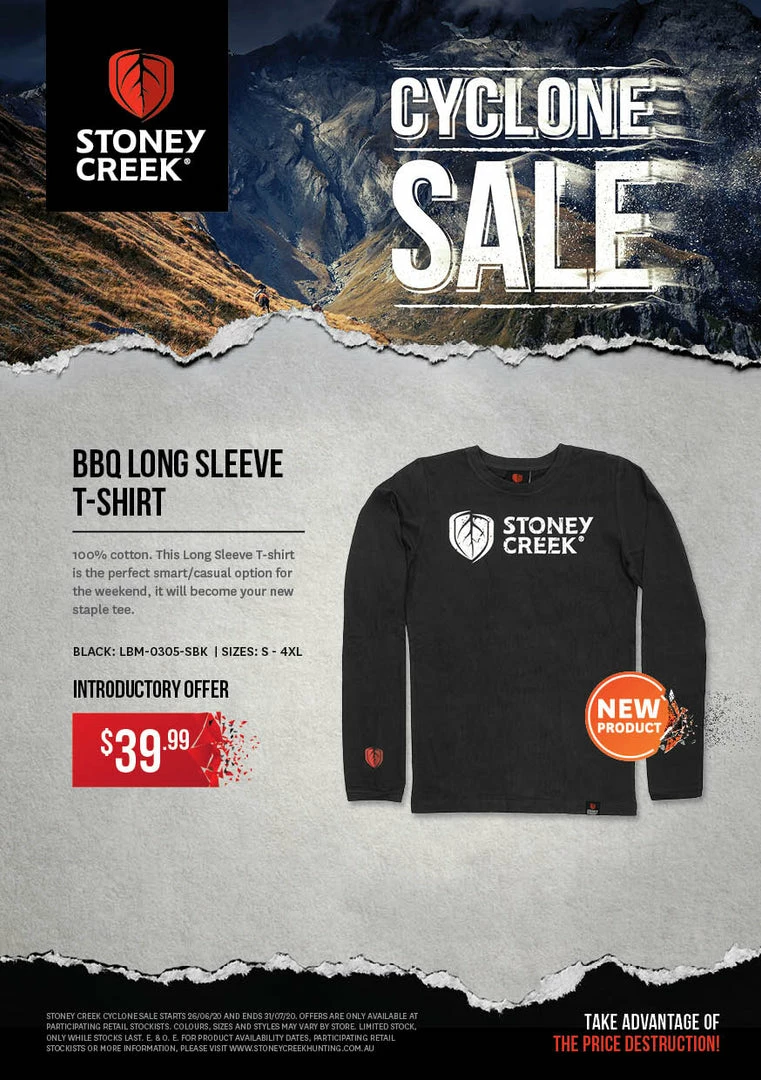 Best Pirce ๐ Apparel Stoney Creek Mens BBQ Long Sleeve Tee ๐ฅ 2 Apparel Stoney Creek Mens BBQ Long Sleeve Tee